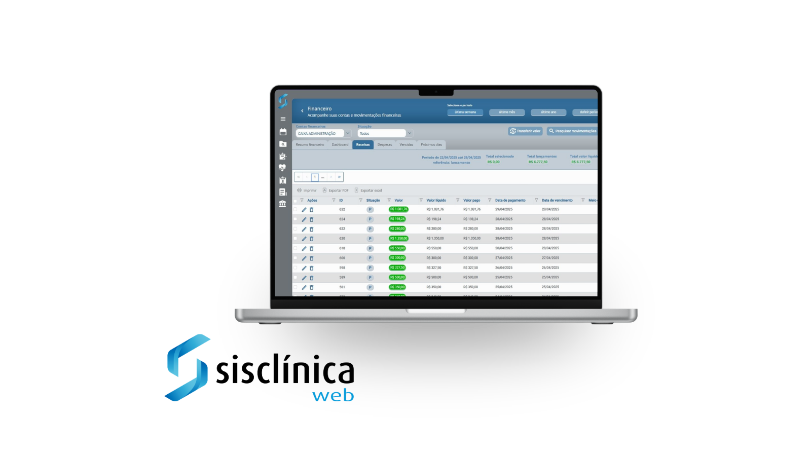 SISCLÍNICA WEB · GESTÃO 100% EM NUVEM